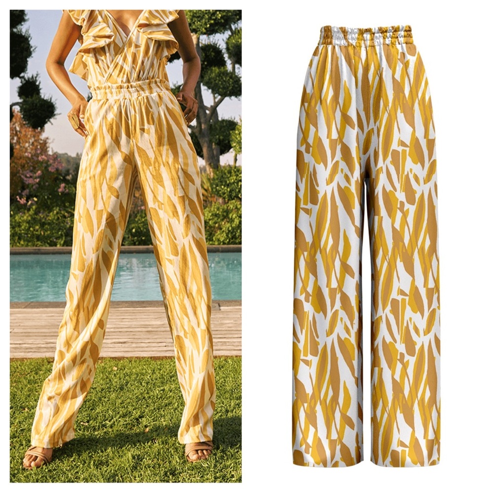 Diarrablu Leer Wide Leg Pants